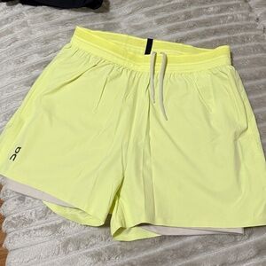 On Running Performance 2-in-1 Shorts - Size S - New - Lemon 🍋